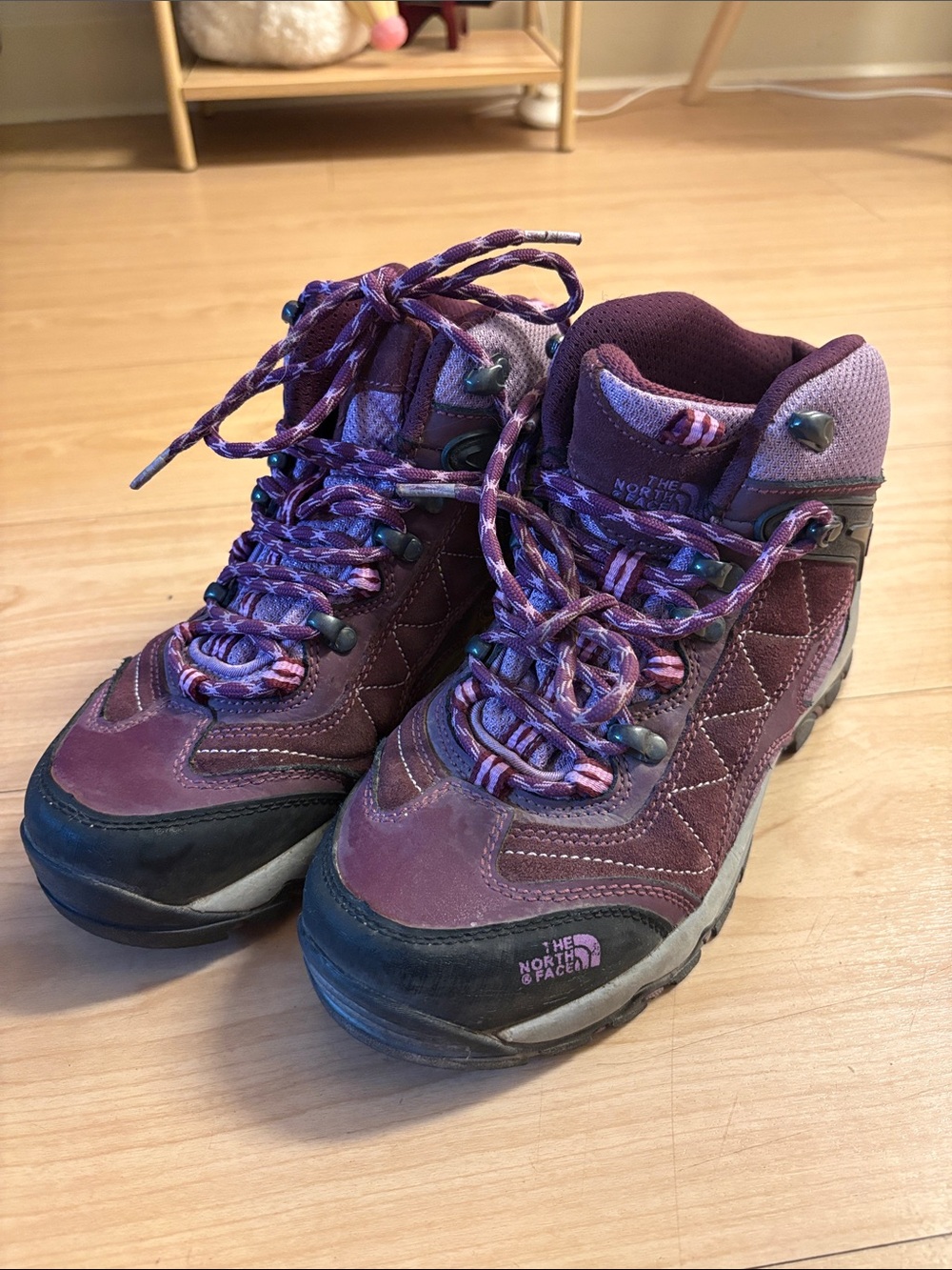 The North Face  Purple Lace-Up Hiking Boots